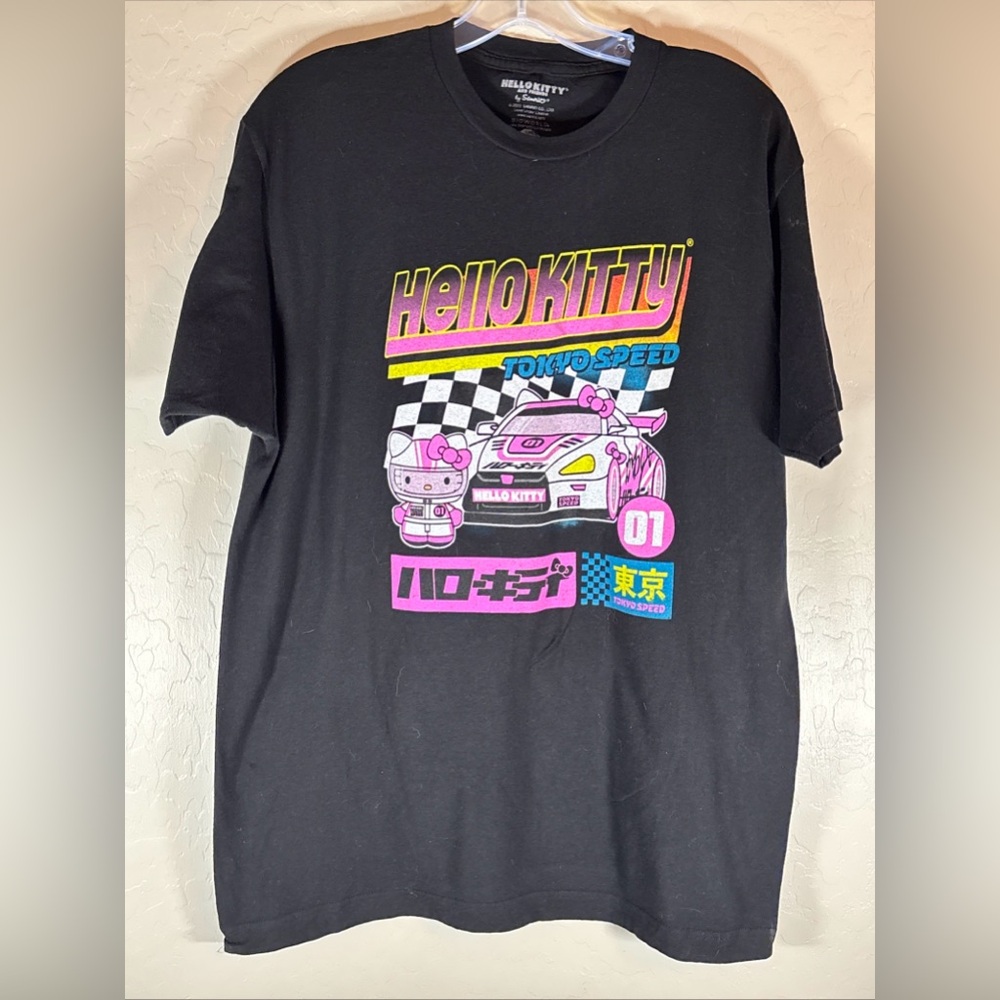 Hello Kitty Sanrio Tokyo Speed Racing T-shirt Size L, Rare